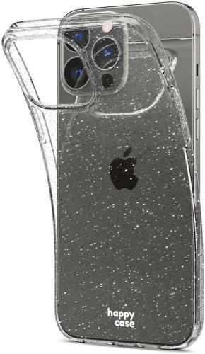 HappyCase Διάφανη Θήκη Σιλικόνης Apple iPhone 13 Pro - Glitter Print (8719246330889)