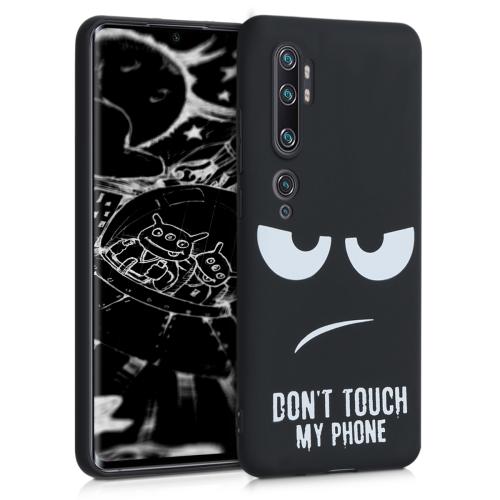 KW Θήκη Σιλικόνης Xiaomi Mi Note 10 / Note 10 Pro - Don't Touch My Phone - White / Black (51279.01)