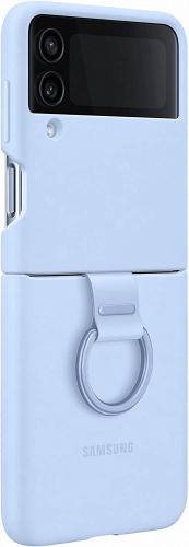 Official Samsung Θήκη Σιλικόνης Ring Cover - Samsung Galaxy Z Flip4 - Arctic Blue (EF-PF721TLEGWW)