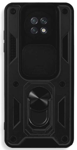 Bodycell Armor Slide - Ανθεκτική Θήκη Xiaomi Redmi Note 9T 5G με Κάλυμμα για την Κάμερα & Μεταλλικό Ring Holder - Black (5206015011740)