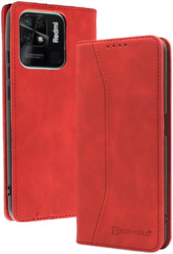 Bodycell Θήκη - Πορτοφόλι Xiaomi Redmi 10C - Red (5206015012129)