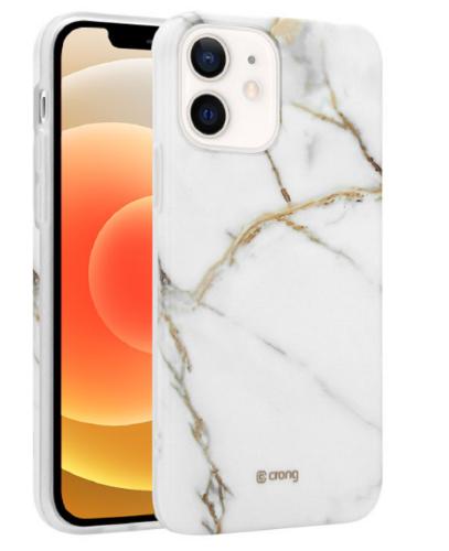 Crong Marble Θήκη Σιλικόνης Apple iPhone 12 mini - White (CRG-MRB-IP1254-WHI)
