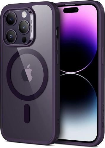 ESR Classic Hybrid HaloLock - Ανθεκτική MagSafe Θήκη Apple iPhone 14 Pro - Clear / Purple (4894240175620)
