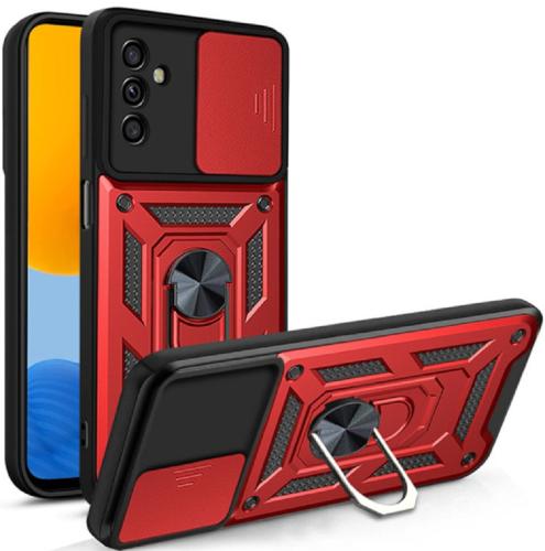 Bodycell Armor Slide - Ανθεκτική Θήκη Samsung Galaxy A13 5G με Κάλυμμα για την Κάμερα & Μεταλλικό Ring Holder - Red (5206015014161)
