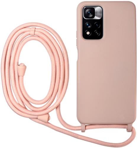 Vivid Silicone Lace - Θήκη Σιλικόνης με Λουράκι Λαιμού - Xiaomi Redmi Note 11 Pro Plus 5G - Nude (VISILACE22NUDE)
