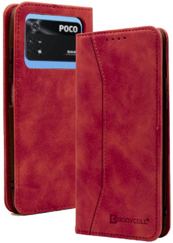 Bodycell Θήκη - Πορτοφόλι Xiaomi Poco M4 Pro 4G - Red (5206015060700)