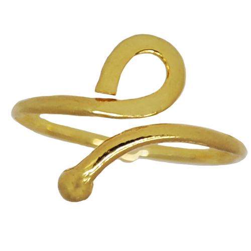 Jt Ασημένιο δαχτυλίδι ποδιού/ακροδάχτυλου με κύκλο Χρυσό