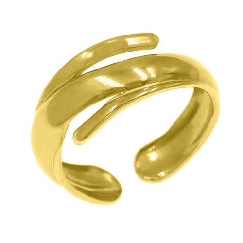 JT Ατσάλινο δαχτυλίδι χρυσό βεράκι ασύμμετρο