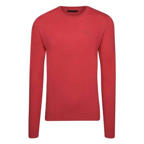 Premium Πουλόβερ Κόκκινο Cashmere Blend Round Neck (Modern Fit)
