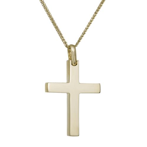 Βαπτιστικοί Σταυροί με Αλυσίδα Βαπτιστικός σταυρός για αγόρι Κ14 χρυσός με αλυσίδα 030361C 030361C Ανδρικό Χρυσός 14 Καράτια