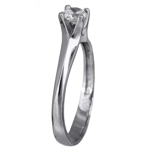 Γυναικείο δαχτυλίδι λευκόχρυσο 14Κ με ζιργκόν 024469 024469 Χρυσός 14 Καράτια