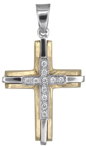 Σταυροί Βάπτισης - Αρραβώνα Βαπτιστικός σταυρός για κορίτσι 14Κ 018239 018239 Γυναικείο Χρυσός 14 Καράτια