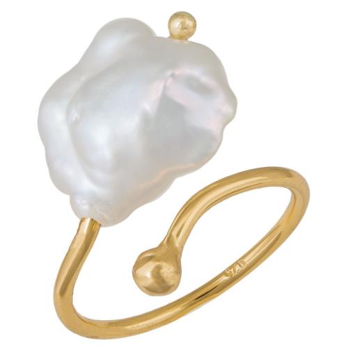 Γυναικείο δαχτυλίδι με baroque μαργαριτάρι 036792 036792 Ασήμι