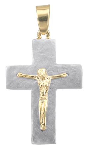 Σταυροί Βάπτισης - Αρραβώνα Ανδρικός σταυρός διπλής όψης Κ14 023119 023119 Ανδρικό Χρυσός 14 Καράτια