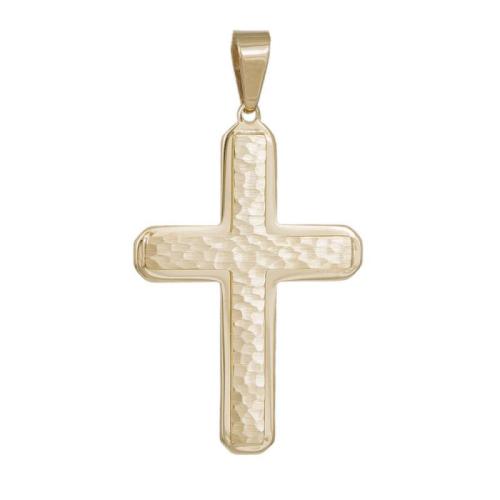 Σταυροί Βάπτισης - Αρραβώνα Χρυσός σταυρός Κ9 διπλής όψης 043064 043064 Ανδρικό Χρυσός 9 Καράτια