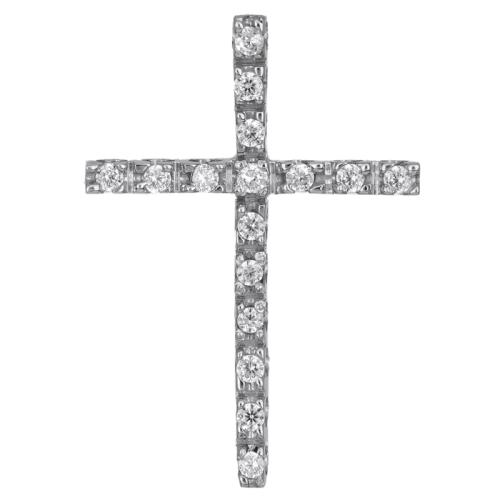 Σταυροί Βάπτισης - Αρραβώνα Γυναικείος σταυρός με πέτρες Κ14 013215 013215 Γυναικείο Χρυσός 14 Καράτια