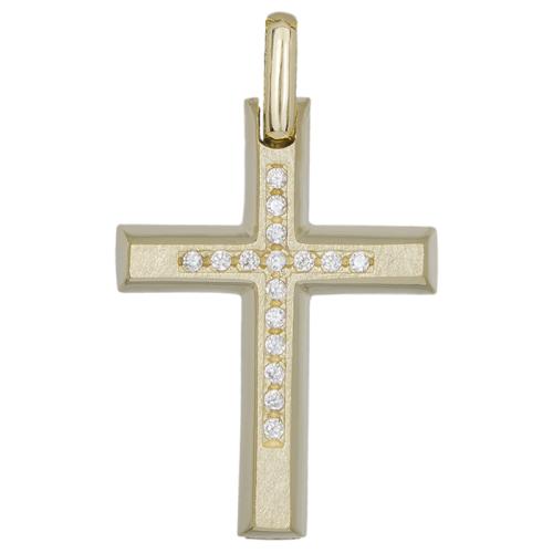 Σταυροί Βάπτισης - Αρραβώνα Σταυρός βάπτισης χρυσός Κ14 διπλής όψης 030715 030715 Γυναικείο Χρυσός 14 Καράτια