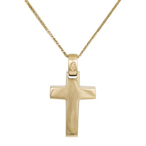 Βαπτιστικοί Σταυροί με Αλυσίδα Χρυσός ανδρικός σταυρός Κ14 με αλυσίδα 042897C 042897C Ανδρικό Χρυσός 14 Καράτια