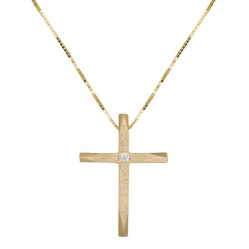 Βαπτιστικοί Σταυροί με Αλυσίδα Γυναικείος σταυρός Κ18 με αλυσίδα 043225C 043225C Γυναικείο Χρυσός 18 Καράτια