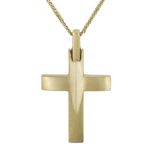 Βαπτιστικοί Σταυροί με Αλυσίδα Βαπτιστικός σταυρός με αλυσίδα Κ14 για αγόρι 028566C 028566C Ανδρικό Χρυσός 14 Καράτια