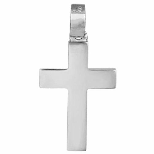 Σταυροί Βάπτισης - Αρραβώνα Βαπτιστικός σταυρός Κ18 λευκόχρυσος 033090 033090 Ανδρικό Χρυσός 18 Καράτια