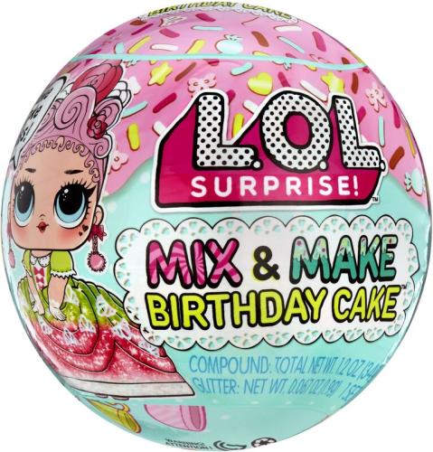 L.O.L Surprise Mix & Make Birthday Cake Κούκλα-9 Σχέδια-1Τμχ (507390EUC)