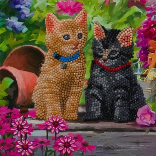 Craft Buddy Card Crystal Art Cat Friends 18X18cm (CCK-A53)