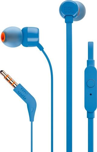 JBL T110 Ακουστικά In-Ear Universal Blue (JBLT110BLU-20.02984)