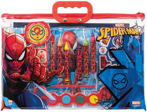 Spiderman Διάφανη Τσάντα Σετ Ζωγραφικής (1023-68003)