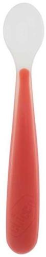 Chicco Κουτάλι Σιλικόνης Soft 6m+ Κόκκινο (F01-06828-71)