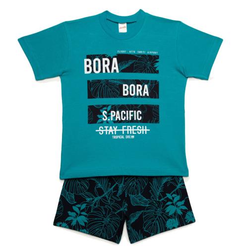 Πιτζάμα Παιδική Καλοκαιρινή Minervakia Bora Bora 61948-779 Πετρόλ No12 No12