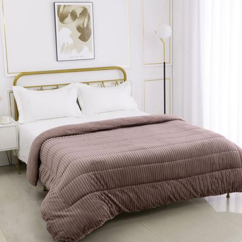 Κουβερτοπάπλωμα King Size (240x260) Silk Fashion Κοτλέ Συκλαμέν