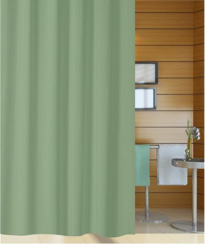 Κουρτίνα Μπάνιου Πλαστική (180x180) Με Κρίκους San Lorentzo Liner Λαδί
