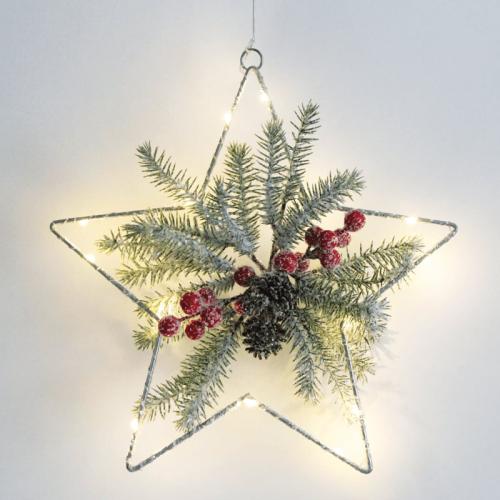 Χριστουγεννιάτικο Διακοσμητικό Με Led Aca Star & Mistletoe X09151104