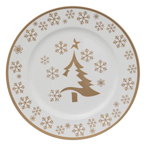 Χριστουγεννιάτικο Πιάτο Φαγητού Ρηχό (Φ33) A-S Tree Gold 191124OR