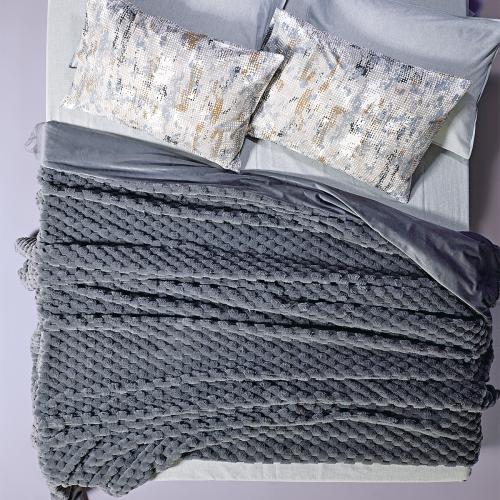 Κουβέρτα Γούνινη King Size (260x230) Kentia Stylish Joselyn 24 Dark Grey