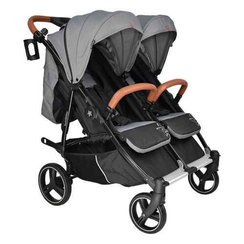 Καρότσι Για Δίδυμα (0+ Μηνών/Έως 22kg) Bebe Stars Double Trouble Grey 7901-186