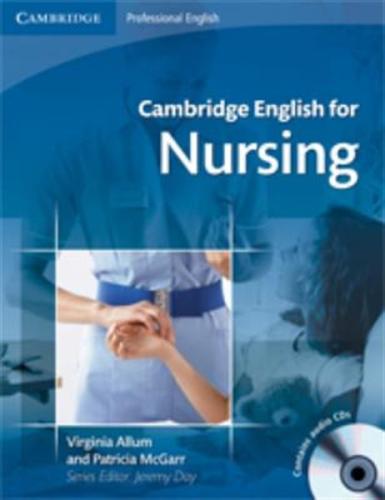 CAMBRIDGE ENGLISH FOR NURSING INTERMEDIATE TO UPPER INTERMEDIATE STUDENT'S BOOK (+CD)
