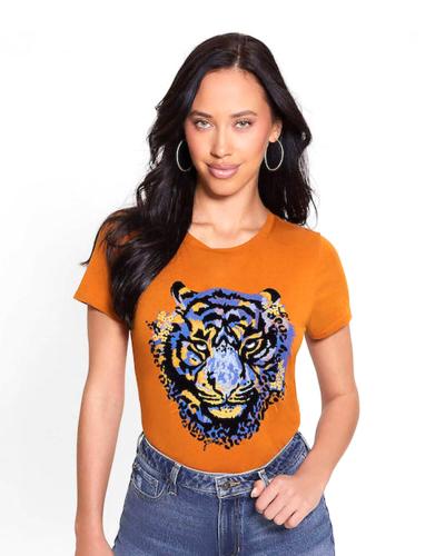 Γυναικεία Κοντομάνικη Μπλούζα Guess - Ss Tiger Stud Easy