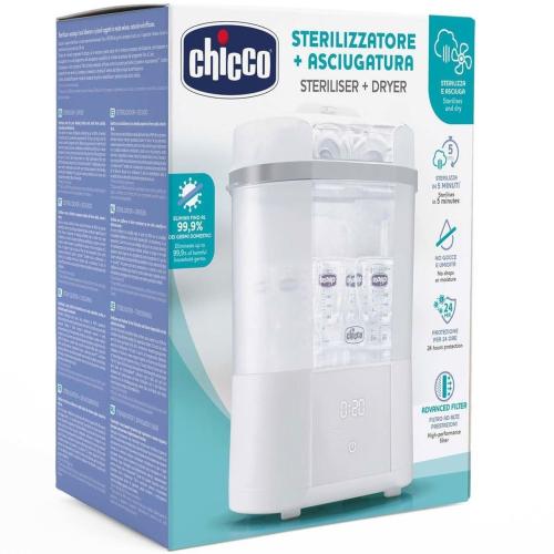 Chicco 2in1 Steriliser & Dryer 2σε1 Ψηφιακός Αποστειρωτής & Στεγνωτήρας με Φίλτρο 1 Τεμάχιο