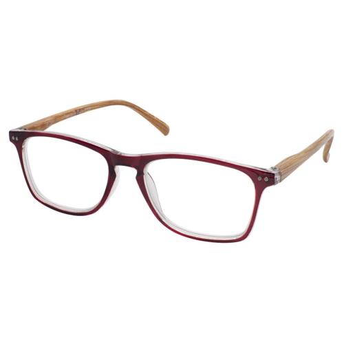 Eyelead Γυαλιά Διαβάσματος Unisex Μπορντό Κοκκάλινο με Ξύλινο Βραχίονα E213 - 1,75