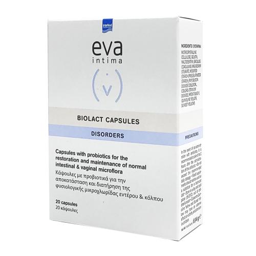 Intermed Eva Intima Biolact Capsules Προβιοτικά για την Εντερική & Κολπική Χλωρίδα 20caps