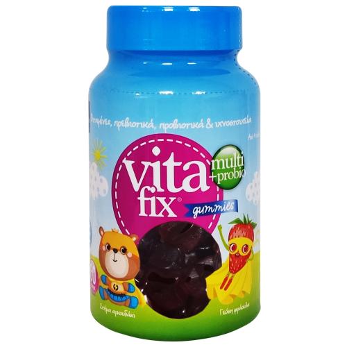 Intermed Vitafix Multi & Probio Gummies Παιδικά Ζελεδάκια με 9 Βιταμίνες, Πρεβιοτικά, Προβιοτικά & Ιχνοστοιχεία 60 Ζελεδάκια