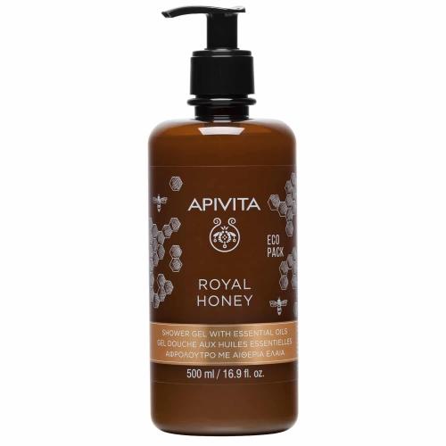 Apivita Royal Honey Shower Gel With Essential Oils Ecopack Κρεμώδες Αφρόλουτρο με Αιθέρια Έλαια & Μέλι 500ml