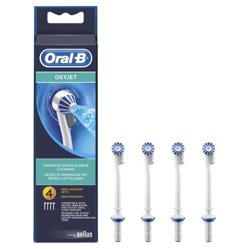 Oral-B Oxyjet Targeted Micro-Bubble Cleaning Header Ανταλλακτικές Κεφαλές Συσκευής Καταιονισμού Στόματος 4 Τεμάχια