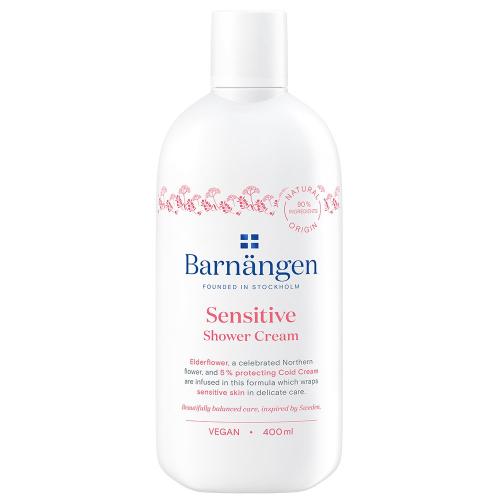 Barnangen Shower Cream Sensitive Κρεμώδες Αφροντούς με Άνθη Κουφοξυλιάς & 5% Cold Cream για Ευαίσθητες Επιδερμίδες 400ml