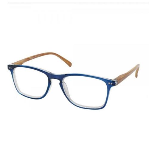 Eyelead Γυαλιά Διαβάσματος Unisex Μπλε Κοκκάλινο με Ξύλινο Βραχίονα E212 - 4,00