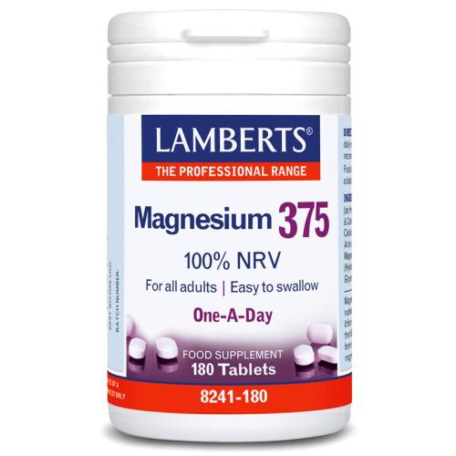 Lamberts Magnesium 375 Συμπλήρωμα Διατροφής Μαγνησίου 180tabs