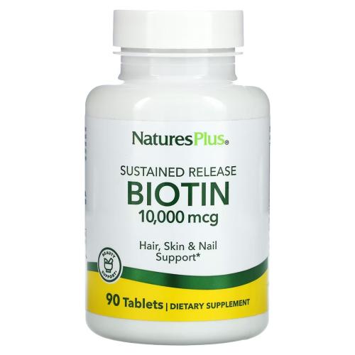 Natures Plus Biotin 10mg Συμπλήρωμα Διατροφής για την Υγεία των Μαλλιών, Νυχιών και του Δέρματος 90tabs