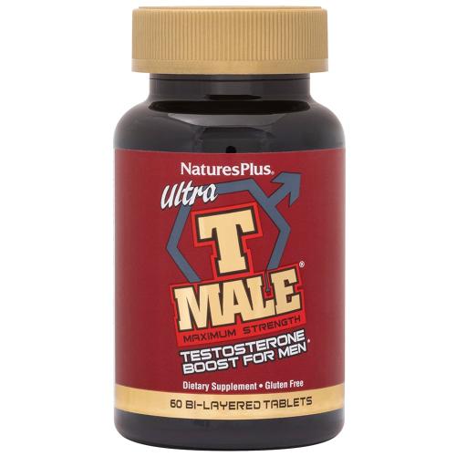 Natures Plus Ultra T Male Testosterone Boost for Men Συμπλήρωμα Διατροφής με Τεστοστερόνη για Ενίσχυση της Δύναμης, της Αντοχής & της Ενέργειας 60 Bi-Layered Tabs